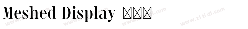 Meshed Display字体转换